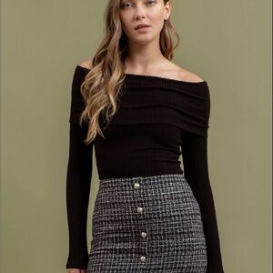 Black Off-Shoulder Top